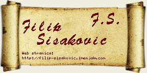 Filip Šišaković vizit kartica